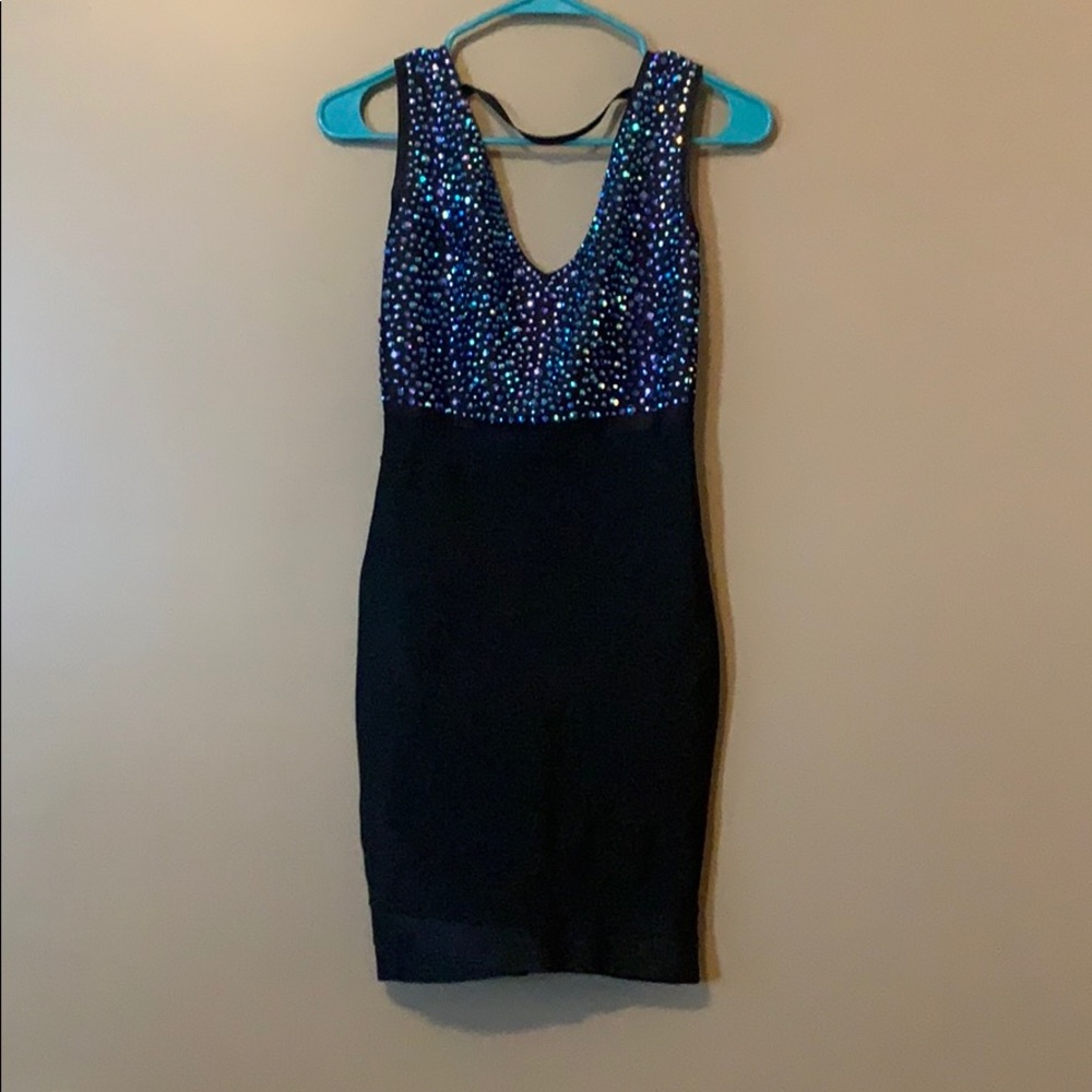 Navy blue -Bondage dress